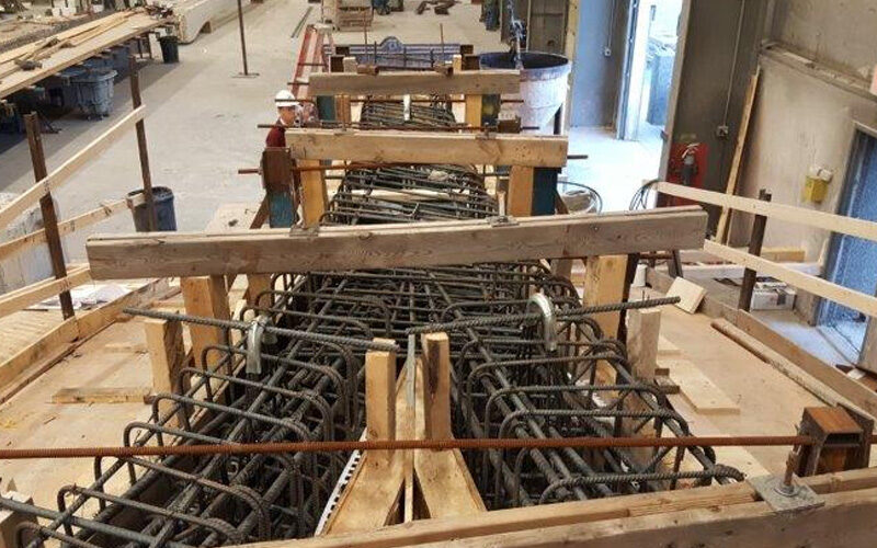 groin ribs being installed at construction site