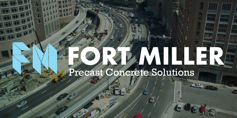 fort miller precast logo with boston big dig in background